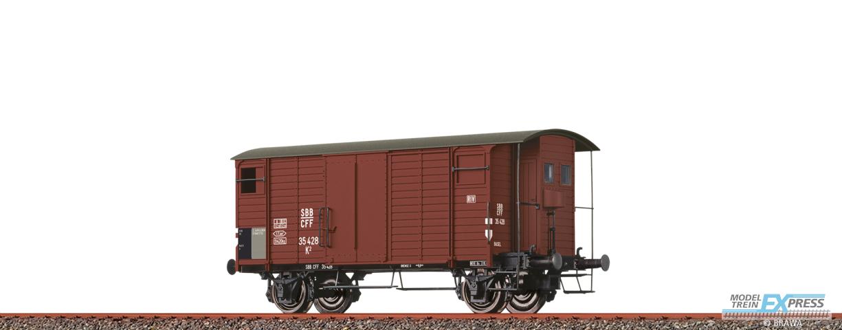 Brawa 67871 N Gedeckter Güterwagen K2 SBB Ep. III