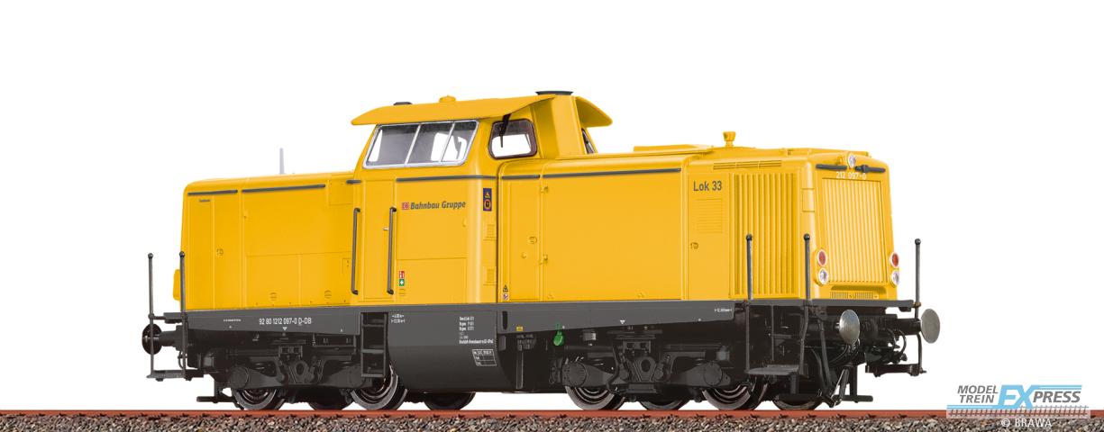 Brawa 70028 H0 Diesellok BR 212 DB AG, Bahnbau Gruppe, DC Analog BASIC+