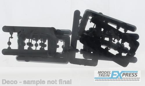 Brekina 10070 Zubehör Rückspiegel für MB L 319 und VW-Transporter 7 Spritzlinge mit 2 Paar schwarz,
