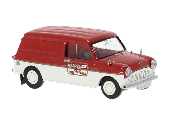 Brekina 15364 Austin Mini Coutryman, gelb mit chequered flag
