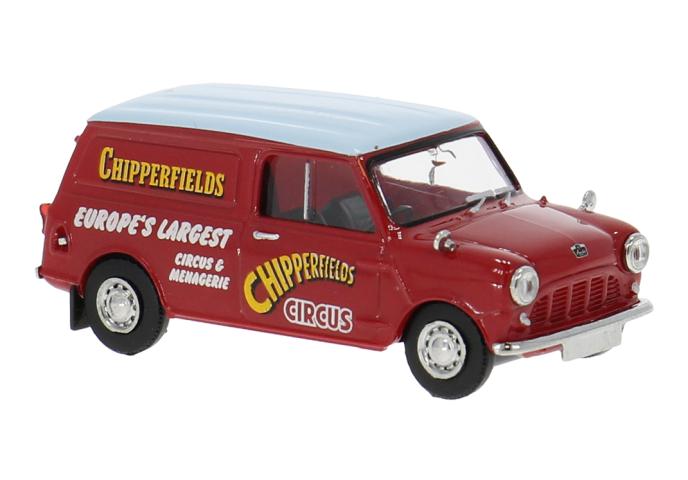 Brekina 15369 Austin Mini Countryman, 1960, Circus Chipperfields