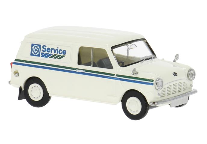 Brekina 15371 Austin Mini Countryman, 1960, BL Service, 1:87