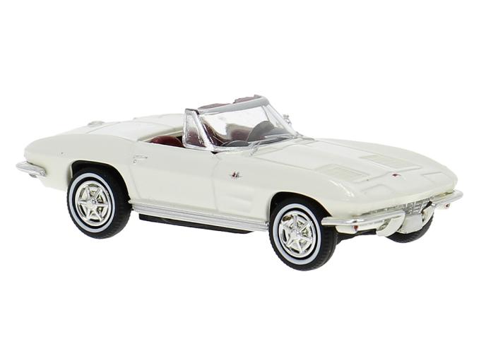 Brekina 18031 Chevrolet Corvette C2 Cabrio, weiss, 1962