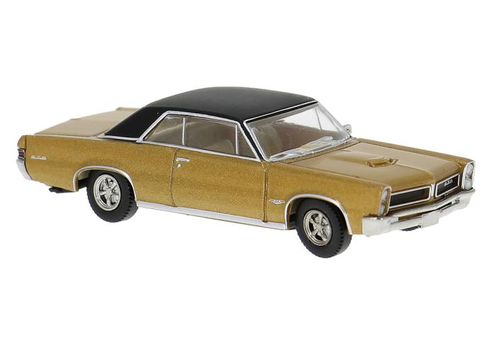 Brekina 18104 Pontiac GTO Coupe, gold/schwarz, 1965