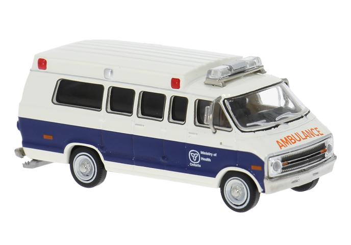 Brekina 18307 Dodge B 200 Ambulance, 1975, Ontario