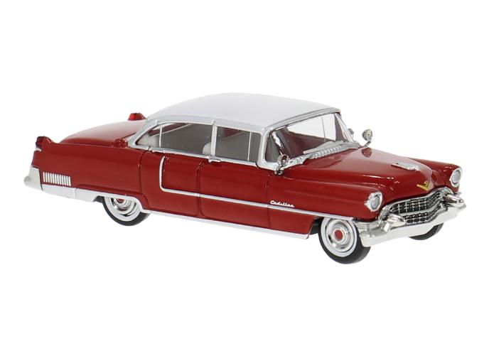 Brekina 18358 Cadillac Fleetwood, rot/weiss, 1955