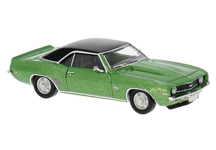Brekina 18379 Chevrolet Camaro, grün/schwarz, 1969