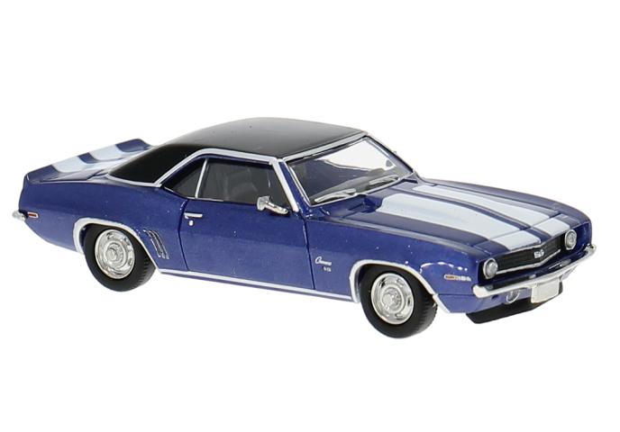 Brekina 18381 Chevrolet Camaro, blau/schwarz, 1969