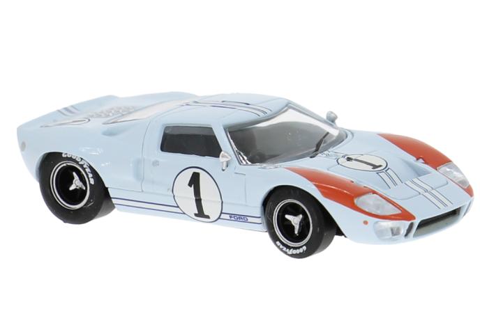 Brekina 18554 Ford GT 40, Le Mans, 1966, #1, K.Miles/D.Hulme