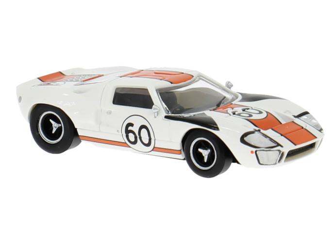 Brekina 18557 Ford GT 40, Le Mans, 1966, #60, J.Neerpasch/J.Ickx