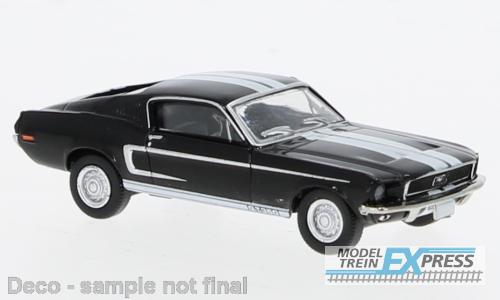 Brekina 19606 Ford Mustang GT 350 Fastback schwarz, weiss, 1968,