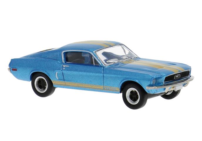 Brekina 19610 Ford Mustang GT 350 Fastback, blau/schwarz, 1968, 1:87