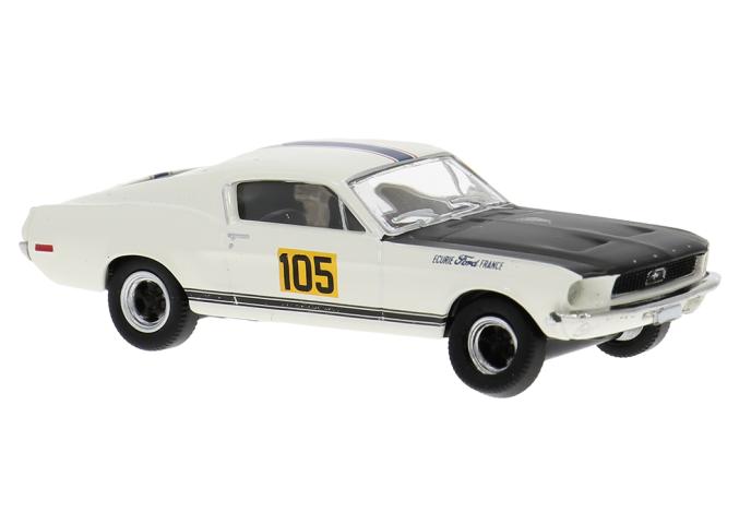 Brekina 19614 Ford Mustang Fastback, 1968, Ecurie Ford France, #105, 1:87