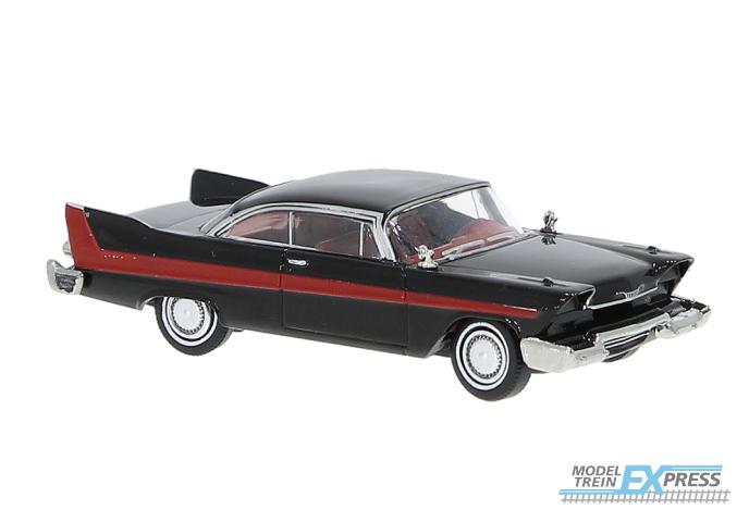 Brekina 19682 Plymouth Fury, schwarz/rot