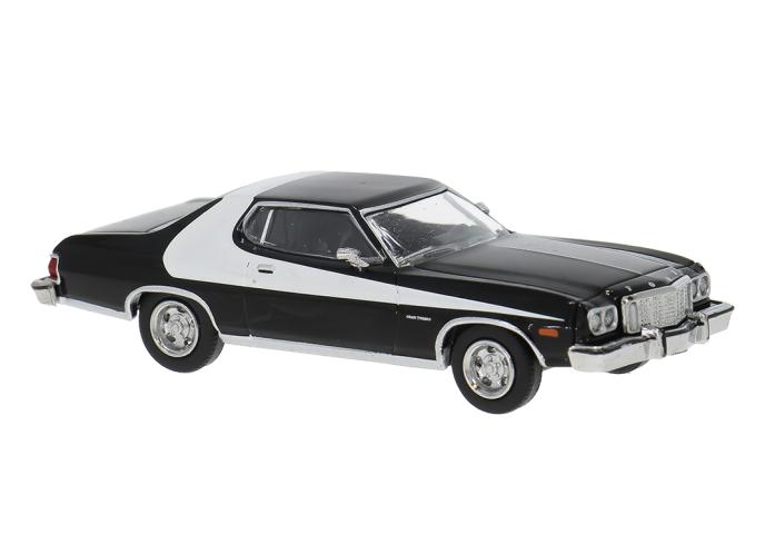 Brekina 19735 Ford Gran Torino, schwarz/weiss, 1976, 1:87