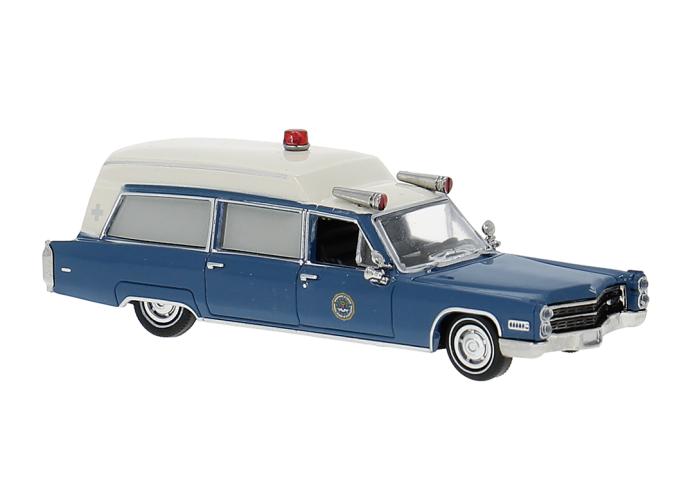 Brekina 19781 Cadillac Miller Meteor Ambulance, 1966, FBI