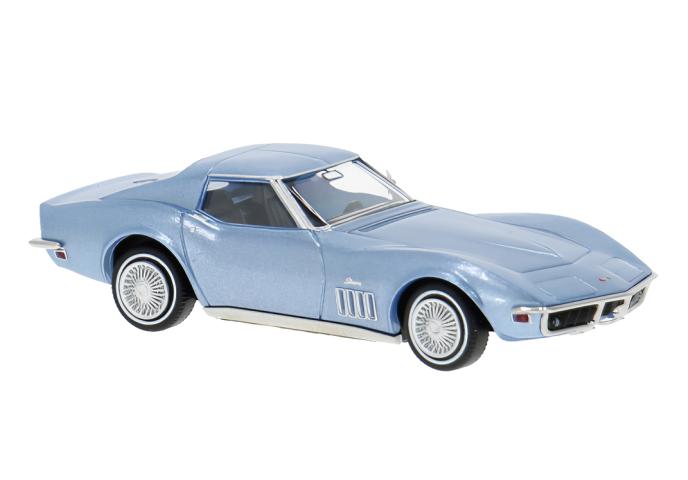 Brekina 19990 Chevrolet Corvette C3, blau, 1967