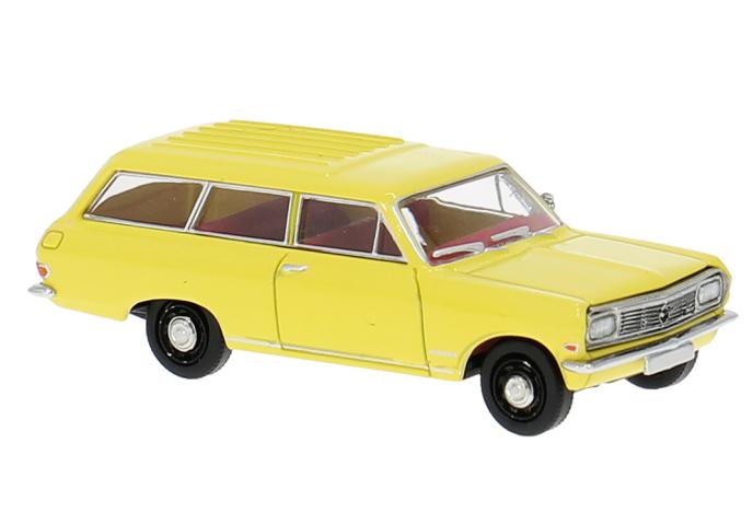Brekina 20475 Opel Rekord B Caravan, hellgelb, 1965