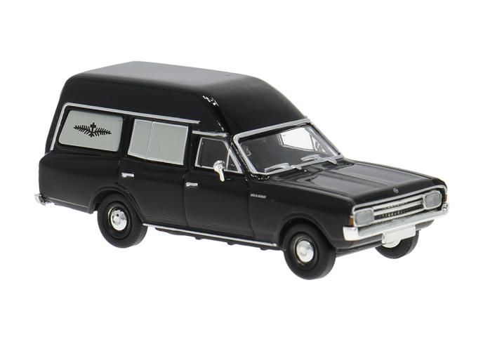Brekina 20677 Opel Rekord C Bestattungswagen, schwarz, 1968