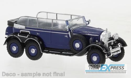 Brekina 21077 Mercedes-Benz G4 dunkelblau/schwarz mit Seitenscheiben