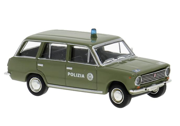 Brekina 22428 Fiat 124 Familiare, 1966, Polizia, 1:87