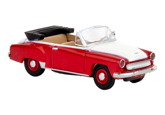 Brekina 27054 Wartburg 311 Cabriolet, rot/weiss, 1959