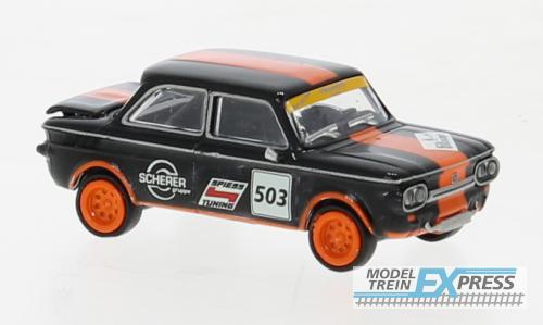 Brekina 28256 NSU TTS Spiess-Tuning schwarz, orange, 1966, Spiess,