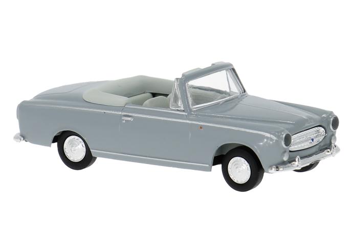 Brekina 29161 Brekina Drummer, Peugeot 403 Cabriolet, grau, 1956, 1:87