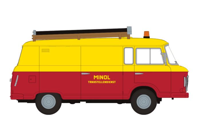 Brekina 30128 Barkas B 1000 Kasten, 1960, Minol Tanstellendienst
