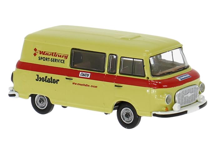 Brekina 30231 Barkas B 1000 Halbbus, grün, 1980, Wartburg Sport