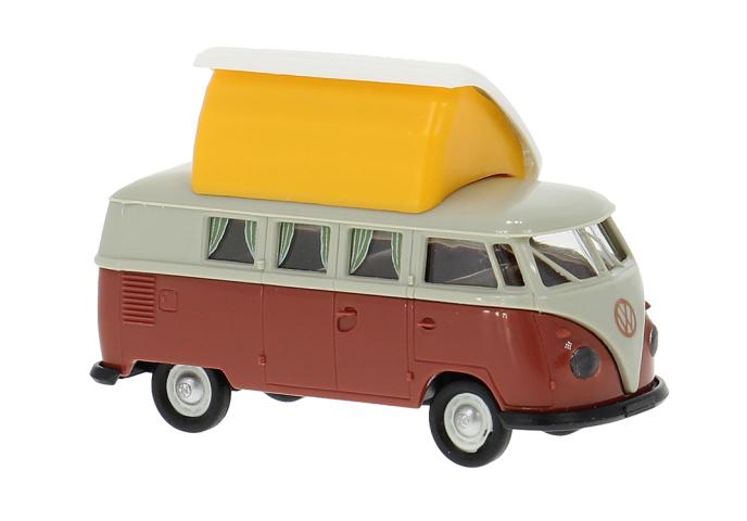 Brekina 31635 VW T1b Camper, grau/rot, 1960, 1:87