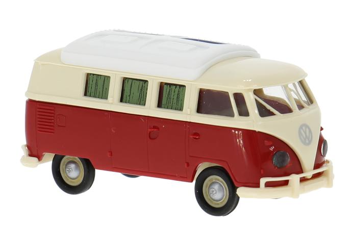 Brekina 31636 VW T1b Camper, hellbeige/rot, 1960
