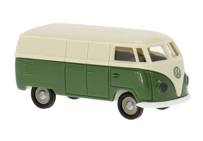 Brekina 32077 VW T1a Kasten, hellbeige/grün, 1950, 1:87