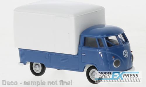 Brekina 32857 VW T1b Großraum-Koffer blau, weiss, 1960,