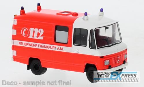 Brekina 36934 Mercedes L 508 RTW FW Frankfurt rot, weiss, 1970, Feuerwehr Frankfurt,