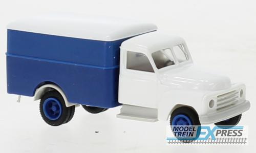 Brekina 37148 Hanomag L 28 Koffer weiss, blau, 1950,