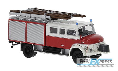 Brekina 47139 Mercedes LAF 1113 LF 16 mit Vorbaupumpe rot, weiss, 1972, Feuerwehr Hessen,