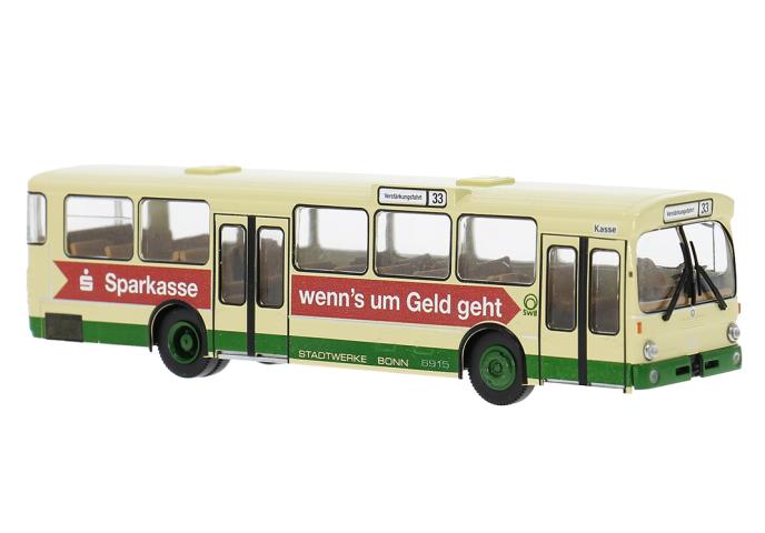 Brekina 50819 Mercedes O 305, 1972, Stadtwerke Bonn - Sparkasse