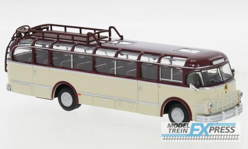 Brekina 58065 Saurer 5 GVF-U dunkelrot, beige, 1951,