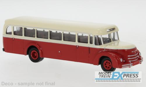 Brekina 59221 MAN MKN Rundhauber rot/weiß hellbeige, rot, 1952,