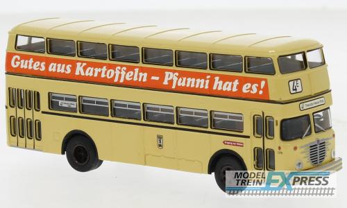 Brekina 61255 Büssing D2U Doppeldecker 1960, BVG - Pfanni,