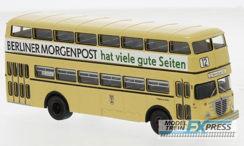 Brekina 61259 Büssing D2U Doppeldecker 1960, BVG - Berliner Morgenpost,