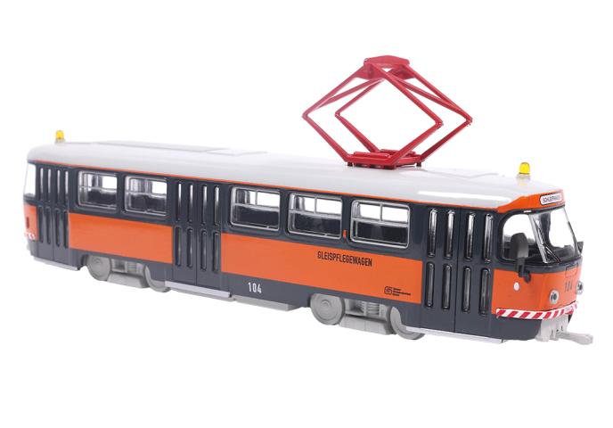 Brekina 64504 Tatra T3/T4, 1970, Gera Gleispflegewagen