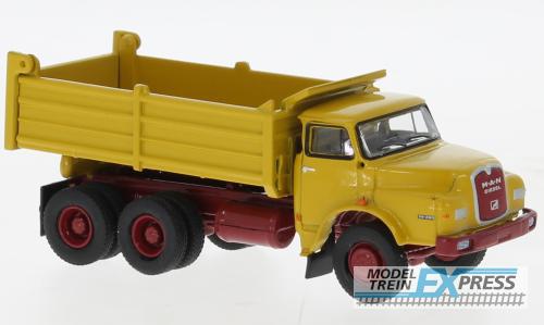 Brekina 78102 MAN 26.280 DHAK dunkelgelb, dunkelrot, 1972,