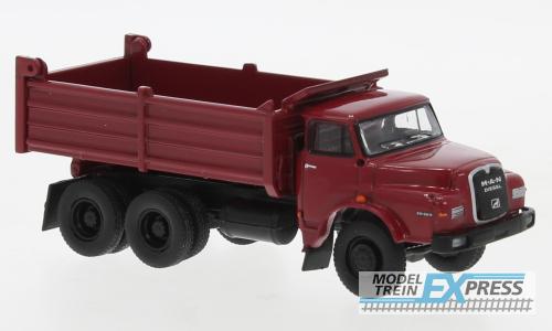 Brekina 78103 MAN 26.280 DHAK dunkelrot, schwarz, 1972,