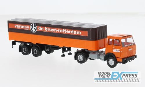 Brekina 82259 Henschel F 161 Sattelzug  "Vermey de Bruyn", Plane braun