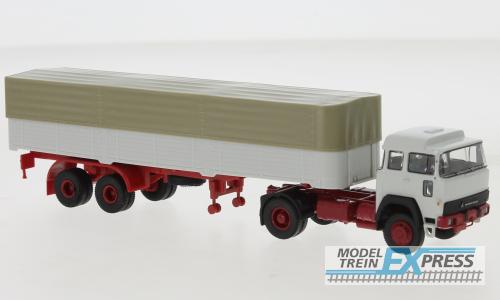 Brekina 83251 Magirus 310 D 16 PP-Sattelzug hellgrau, dunkelrot, 1974,