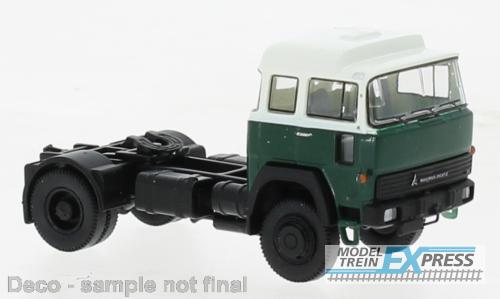 Brekina 83282 Magirus 310 D 16 SZM weiss, dunkelgrün, 1974,