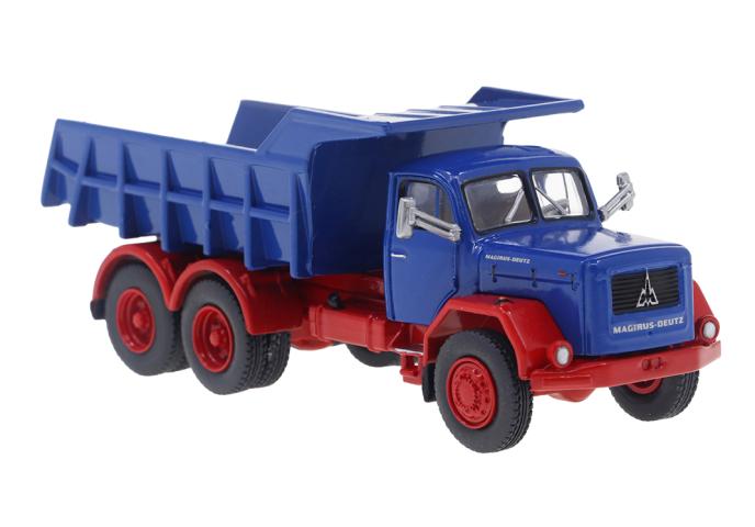 Brekina 83303 Magirus Kipper, blau/rot