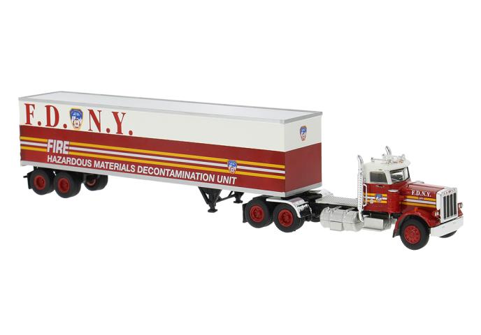 Brekina 85722 Peterbilt 359 Koffer-Sattelzug der FDNY
